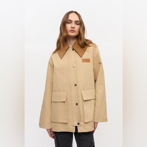 GANNI Camel Twill Midi Jacket - S/M
